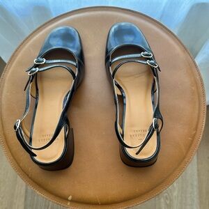 SÉZANE Paula Babies - Patent Black - Size 40 (France)/ Size 9 (US)